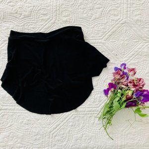 bullet pointe - black short pull-on ballet skirt
